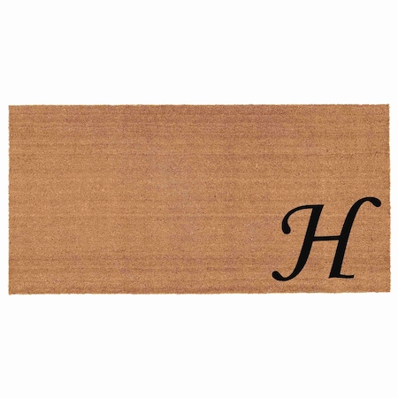 Calloway Mills Monogram Door Mat, Black, Natural, 30 in W x 48 in L 153623048H